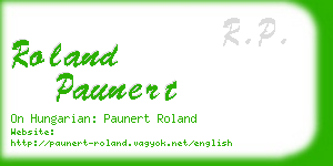 roland paunert business card